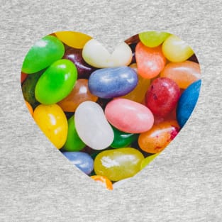 Jelly Beans Candy Photograph Heart T-Shirt